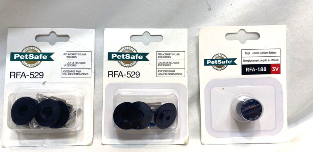 2 PetSafe Accessory Refresh Kit Dog Fence Collars RFA-529 Lithium Batt. RFA-188